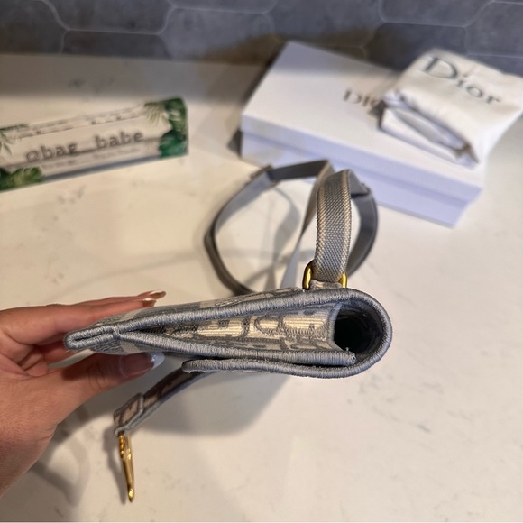 Christian Dior Saddle Slim Belt Bag Oblique Grey - Picture 6 of 14